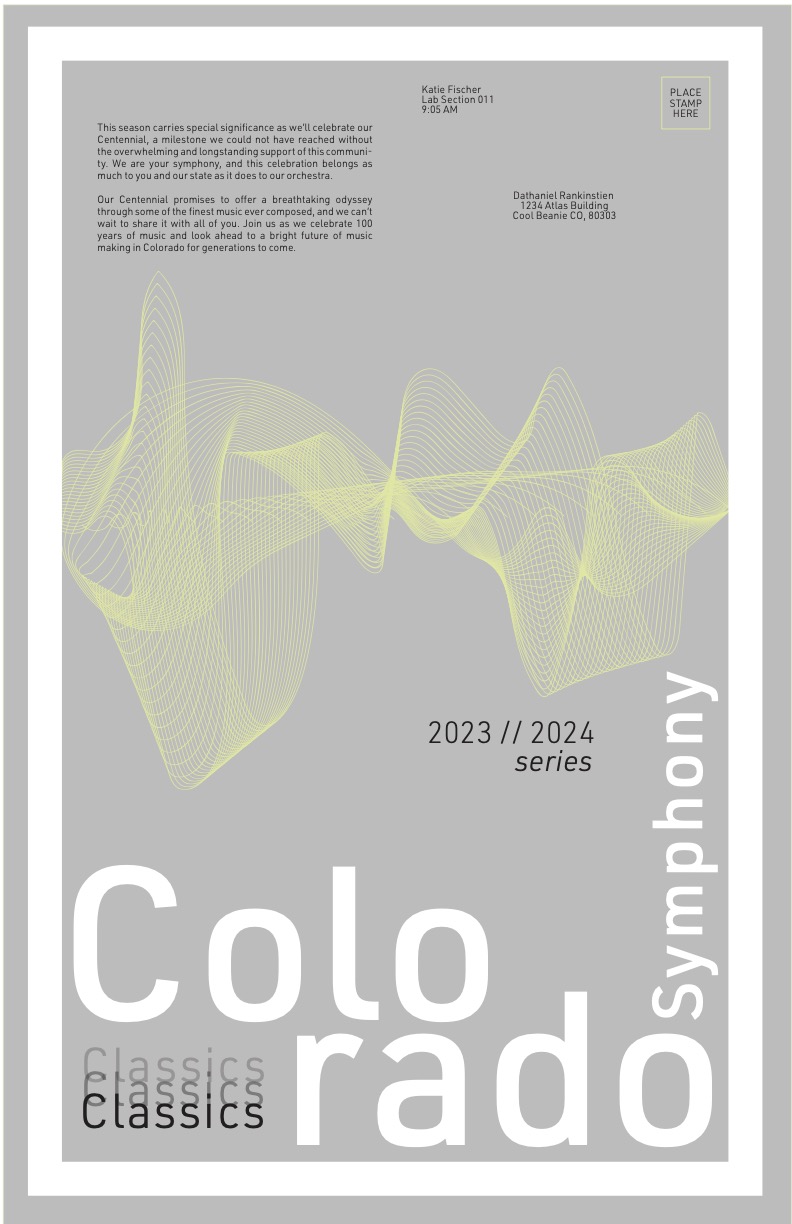 Symphony Poster, Illustrator & InDesign