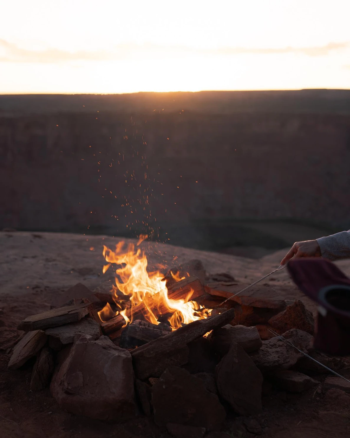 Moab Fire @ Sunset